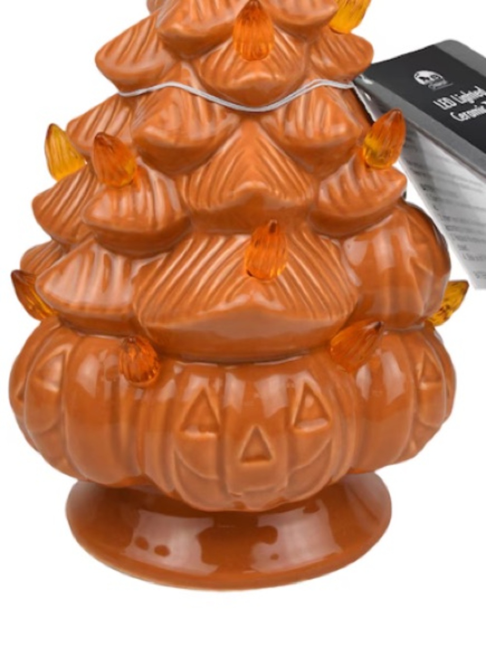 LED Lighted Ceramic Pumpkin Tree - Picture 4 of 7